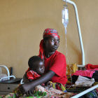 Mother and child in Burundi hospital Mother and child in Burundi hospital