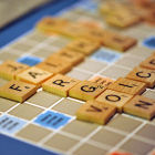Scrabble board spelling 'jargon' Scrabble board spelling 'jargon'